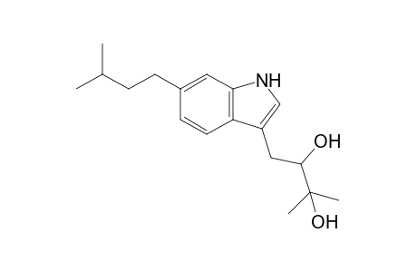 3-(2',3'-Dihydroxy-3'-methylbutyl)-6-(3"-methylbutyl)indole