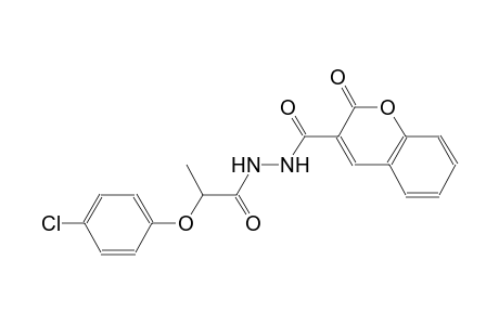 N'-[2-(4-chlorophenoxy)propanoyl]-2-oxo-2H-chromene-3-carbohydrazide