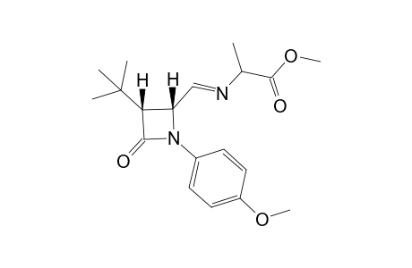 (+)-cis-1-(p-Methoxyphenyl)-3-tert-butyl-4-[(methoxycarbonyl)ethyliminomethyl]azetidin-2-one