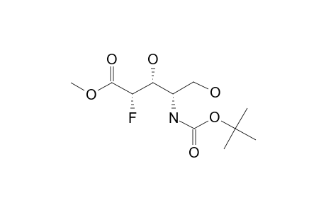 METHYL-(2S,3R,4S)-4-[(TERT.-BUTOXYCARBONYL)-AMINO]-2-FLUORO-3,5-DIHYDROXYPENTANOATE