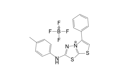 5-Phenyl-2-[(4-methylphenyl)amino]thiazolo[2,3-b]-1,3,4-thiazolium tetrafluoroborate