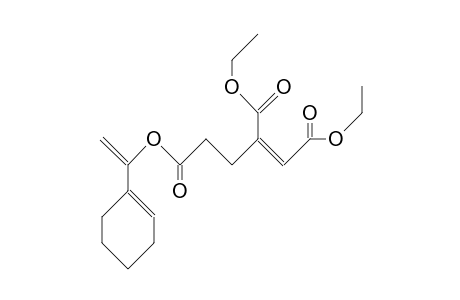 (E)-1-Ethyl 6-(1-cyclohexen-1-yl-ethenyl) 3-carboethoxy-2-hexenedioate