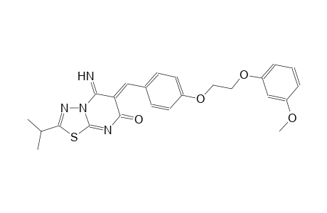 7H-[1,3,4]thiadiazolo[3,2-a]pyrimidin-7-one, 5,6-dihydro-5-imino-6-[[4-[2-(3-methoxyphenoxy)ethoxy]phenyl]methylene]-2-(1-methylethyl)-, (6Z)-