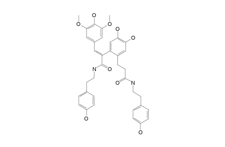 (E)-2-(4,5-DIHYDROXY-2-{3-[(4-HYDROXYPHENYLETHYL)-AMINO]-3-OXOPROPYL}-PHENYL)-3-(4-HYDROXY-3,5-DIMETHOXYPHENYL)-N-(4-HYDROXYPHENYLETHYL)