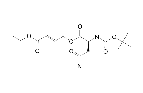 (S,E)-ETHYL_4-(4-AMINO-2-(TERT.-BUTOXYCARBONYLAMINO)-4-OXOBUTAMOYLOXY)-BUT-2-ENOATE