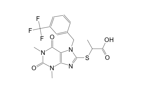 propanoic acid, 2-[[2,3,6,7-tetrahydro-1,3-dimethyl-2,6-dioxo-7-[[3-(trifluoromethyl)phenyl]methyl]-1H-purin-8-yl]thio]-