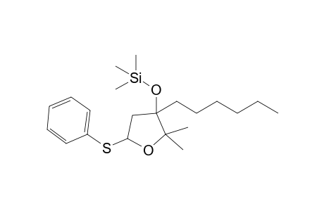 5,5-Dimethyl-4-hexyl-4-[(trimethyl)silyloxy]-2-phenylthiotetrahydrofuran