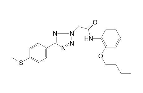 N-(2-butoxyphenyl)-2-[5-(4-methylsulfanylphenyl)-1,2,3,4-tetrazol-2-yl]ethanamide