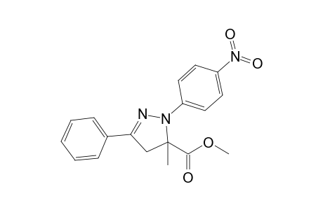 5-Methyl-1-(4-nitrophenyl)-3-phenyl-2-pyrazolin-5-carboxylic acid, methyl ester