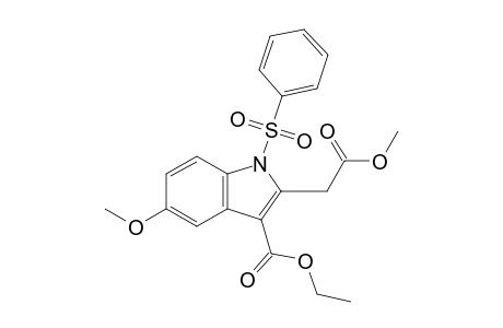 Ethyl 5-methoxy-2-(2-methoxy-2-oxoethyl)-1-phenylsulfonyl-1H-indole-3-carboxylate
