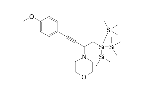 4-(1-(1,1,1,3,3,3-hexamethyl-2-(trimethylsilyl)trisilan-2-yl)-4-(4-methoxyphenyl)but-3-yn-2-yl)morpholine