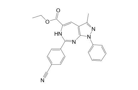 1-Phenyl-3-methyl-5-(ethoxycarbonyl)-7-(4-cyanophenyl)pyrazolo[3,4-d][1,3]diazepine