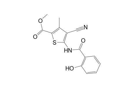 2-Thiophenecarboxylic acid, 4-cyano-5-[(2-hydroxybenzoyl)amino]-3-methyl-, methyl ester