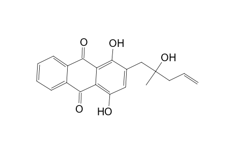 1,4-Dihydroxy-2-(2-hydroxy-2-methyl-4-pentenyl)anthra-9,10-quinone