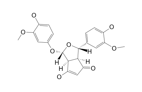 (1S,3S,3aS,6aS)-4-hydroxy-3-(4-hydroxy-3-methoxyphenoxy)-1-(4-hydroxy-3-methoxyphenyl)-1,3,3a,6a-tetrahydrocyclopenta[c]furan-6-one