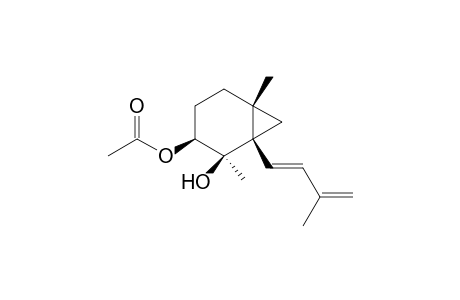 Bicyclo[4.1.0]heptane-2,3-diol, 2,6-dimethyl-1-(3-methyl-1,3-butadienyl)-, 3-acetate, [1.alpha.(E),2.beta.,3.beta.,6.alpha.]-
