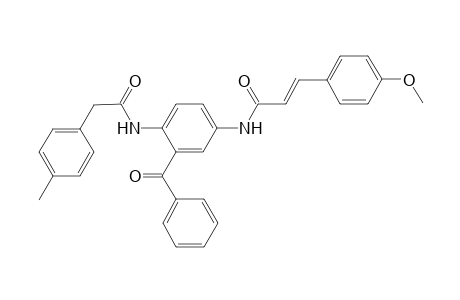 (E)-3-(4-methoxyphenyl)-N-[4-[2-(4-methylphenyl)ethanoylamino]-3-(phenylcarbonyl)phenyl]prop-2-enamide