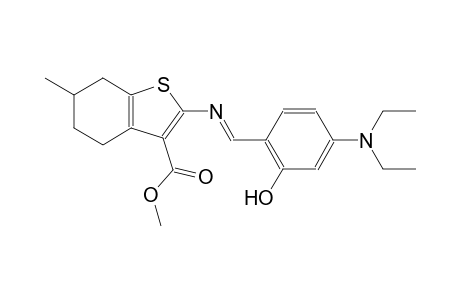 methyl 2-({(E)-[4-(diethylamino)-2-hydroxyphenyl]methylidene}amino)-6-methyl-4,5,6,7-tetrahydro-1-benzothiophene-3-carboxylate