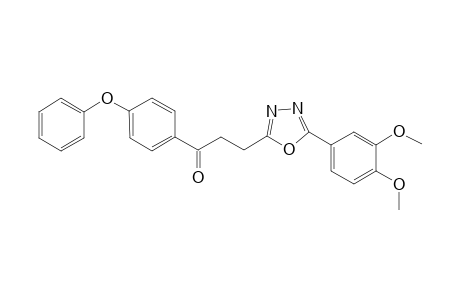 1-(p-Phenoxyphenyl)-3-[5'-(3",4"-dimethoxyphenyl)-1',3',4'-oxadiazol-2'-yl]propan-1-one