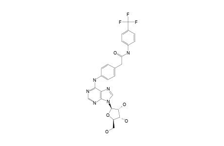 Adenosine, N-[4-[(4-trifluoromethylphenyl)aminocarboxy]methylphenyl]-