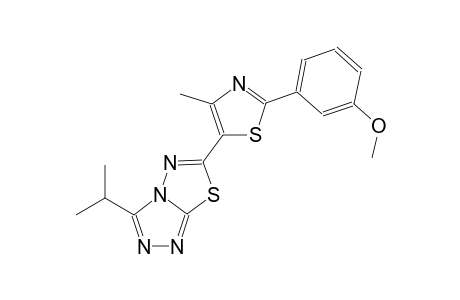 [1,2,4]triazolo[3,4-b][1,3,4]thiadiazole, 6-[2-(3-methoxyphenyl)-4-methyl-5-thiazolyl]-3-(1-methylethyl)-