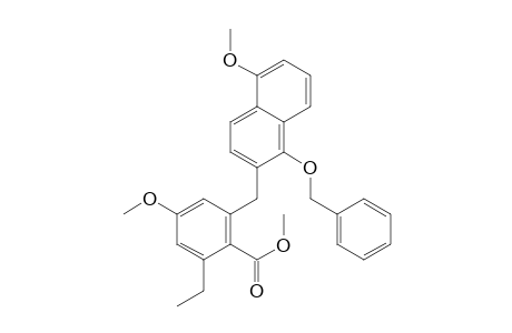 Benzoic acid, 2-ethyl-4-methoxy-6-[[5-methoxy-1-(phenylmethoxy)-2-naphthalenyl]methyl]-, methyl ester