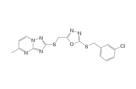 2-((5-(3-Chlorobenzylthio)-1,3,4-oxadiazol-2-yl)-methylthio)-5-dimethyl-1,2,4-triazolo-[1,5-a]pyrimidine