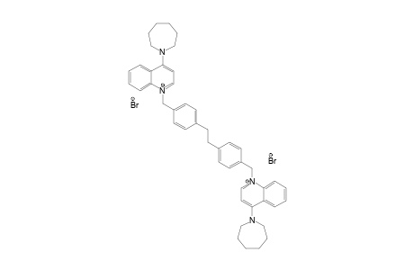4-(azepan-1-yl)-1-[4-[2-[4-[[4-(azepan-1-yl)quinolin-1-ium-1-yl]methyl]phenyl]ethyl]benzyl]quinolin-1-ium dibromide