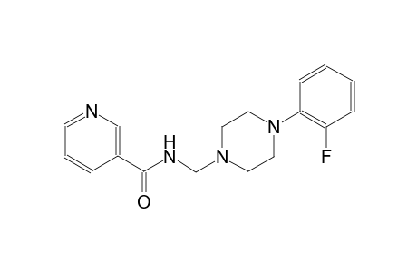 N-{[4-(2-fluorophenyl)-1-piperazinyl]methyl}nicotinamide