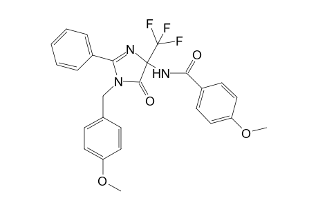 4-Methoxy-N-{1-[(4-methoxyphenyl)methyl]-5-oxo-2-phenyl-4-(trifluoromethyl)-4,5-dihydro-1H-imidazol-4-yl}benzamide