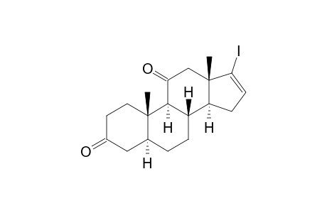 Androst-16-ene-3,11-dione, 17-iodo-, (5.alpha.)-