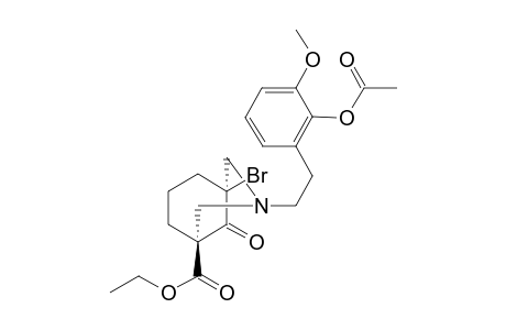 Ethyl 5-bromo-3-[2-(3-methoxy-2-acetoxy)ethyl]-9-oxo-3-azabicyclo[3.3.1]nonanecarboxylate