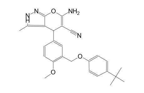 pyrano[2,3-c]pyrazole-5-carbonitrile, 6-amino-4-[3-[[4-(1,1-dimethylethyl)phenoxy]methyl]-4-methoxyphenyl]-2,4-dihydro-3-methyl-