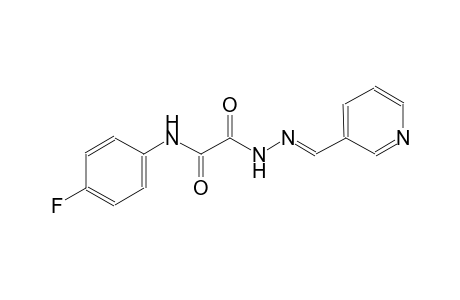 N-(4-fluorophenyl)-2-oxo-2-[(2E)-2-(3-pyridinylmethylene)hydrazino]acetamide