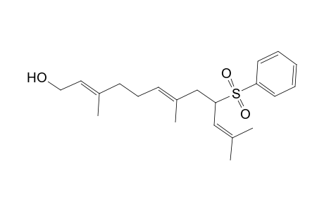 2,6,10-Dodecatrien-1-ol, 3,7,11-trimethyl-9-(phenylsulfonyl)-, (E,E)-