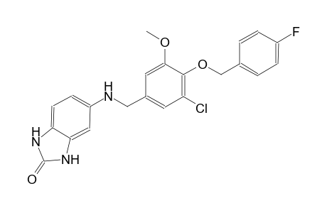 5-({3-chloro-4-[(4-fluorobenzyl)oxy]-5-methoxybenzyl}amino)-1,3-dihydro-2H-benzimidazol-2-one