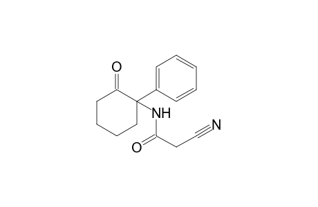 2-cyano-N-(2-oxo-1-phenyl-cyclohexyl)acetamide