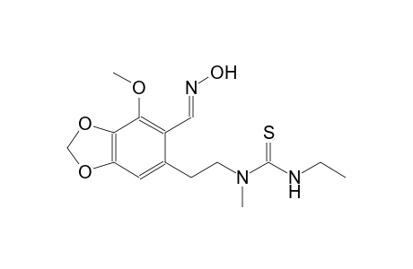 N'-ethyl-N-(2-{6-[(E)-(hydroxyimino)methyl]-7-methoxy-1,3-benzodioxol-5-yl}ethyl)-N-methylthiourea