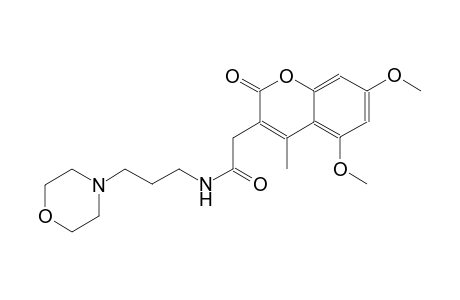 2H-1-benzopyran-3-acetamide, 5,7-dimethoxy-4-methyl-N-[3-(4-morpholinyl)propyl]-2-oxo-