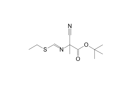 t-Butyl 2-cyano-2-{[(ethylthio)methylidene]amino}propanoate