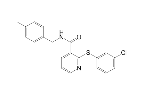 2-[(m-chlorophenyl)thio]-N-(p-methylbenzyl)nicotinamide