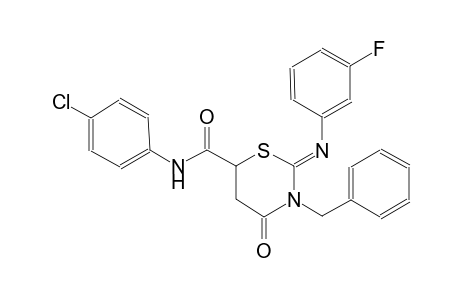 (2Z)-3-benzyl-N-(4-chlorophenyl)-2-[(3-fluorophenyl)imino]-4-oxotetrahydro-2H-1,3-thiazine-6-carboxamide