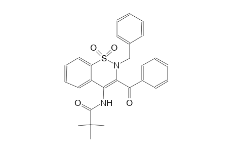 N-(3-benzoyl-2-benzyl-1,1-dioxido-2H-1,2-benzothiazin-4-yl)-2,2-dimethylpropanamide