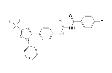 Urea, N-(4-fluorobenzoyl)-N'-[4-[1-phenyl-3-(trifluoromethyl)-1H-pyrazol-5-yl]phenyl]-