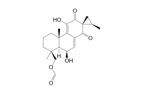 Spiro[cyclopropane-1,2'(1'H)-phenanthrene]-1',3'(4'bH)-dione, 8'-[(formyloxy)methyl]-5',6',7',8',8'a,9'-hexahydro-4',9'-dihydroxy-2 ,4'b,8'-trimethyl-, [2'R-[2'.alpha.(R*),4'b.beta.,8'.beta.,8'a.alpha.,9'.beta.]]-