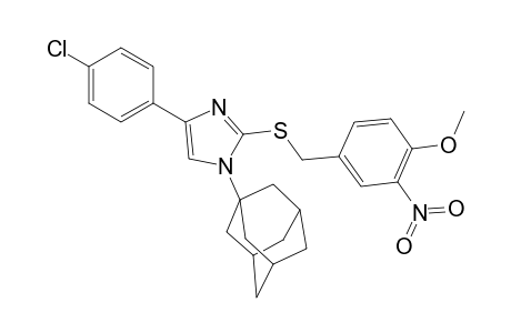 1-(adamantan-1-yl)-4-(4-chlorophenyl)-2-{[(4-methoxy-3-nitrophenyl)methyl]sulfanyl}-1H-imidazole