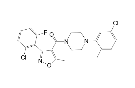 1-{[3-(2-chloro-6-fluorophenyl)-5-methyl-4-isoxazolyl]carbonyl}-4-(5-chloro-2-methylphenyl)piperazine
