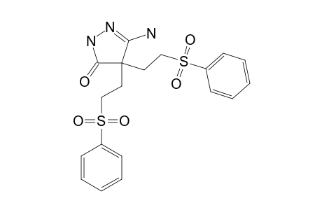 5-AMINO-4,4-BIS-(2'-PHENYLSULFONYLETHYL)-PYRAZOL-3-ONE