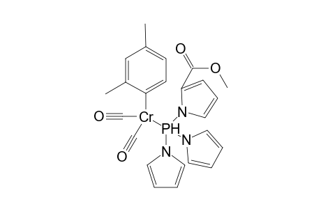 eta(6)-(1',3'-Xylene)-{[2-(methoxycarbonyl)pyrrolyl]dipyrrolylphosphine}-Dicarbonyl Chromium (0)