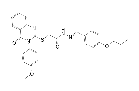 2-{[3-(4-methoxyphenyl)-4-oxo-3,4-dihydro-2-quinazolinyl]sulfanyl}-N'-[(E)-(4-propoxyphenyl)methylidene]acetohydrazide
